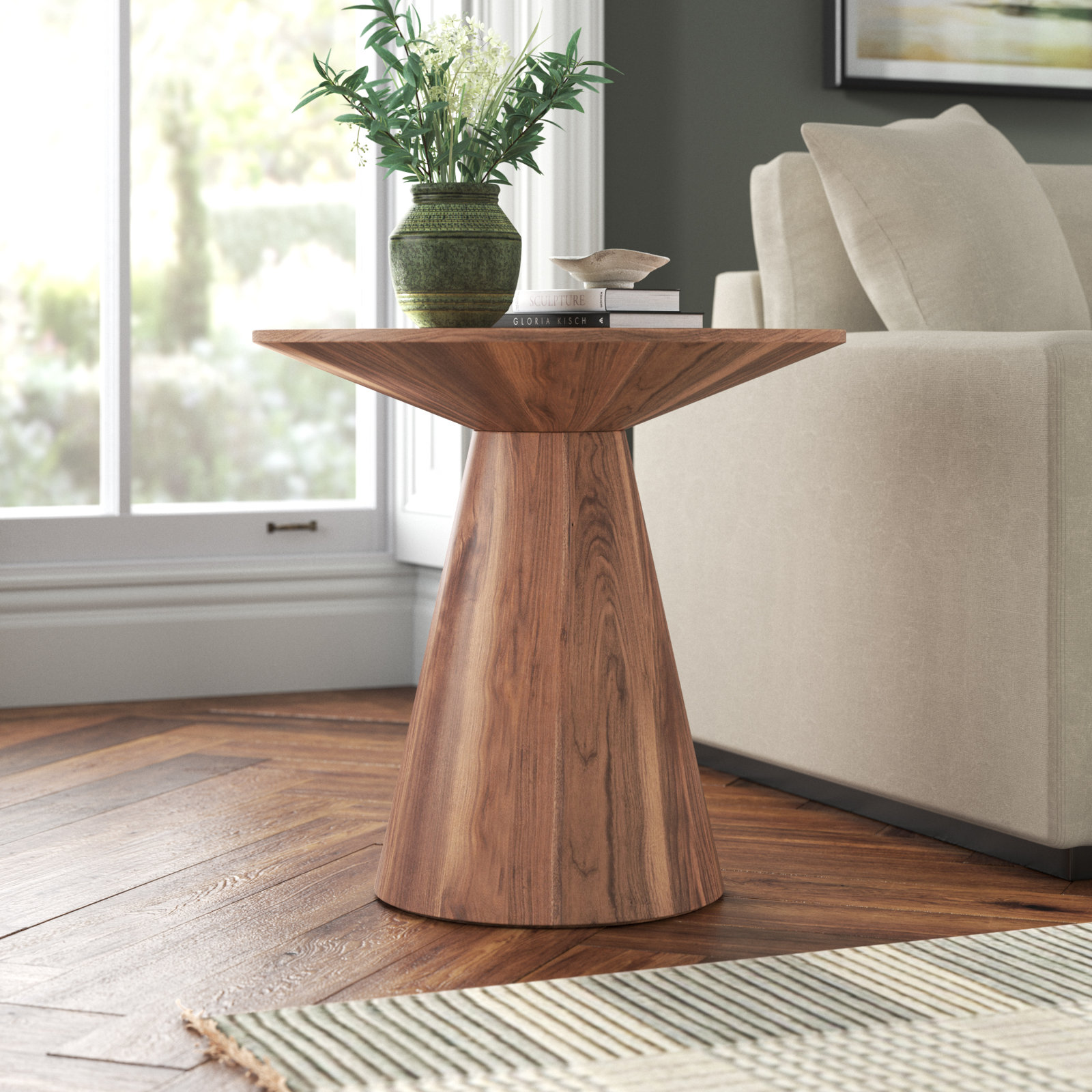 Adara 24" End Table, American Walnut