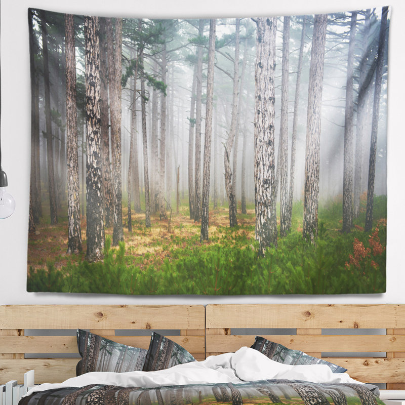 Tapisserie «Dense Misty Forest», H 32 po x l 39 po