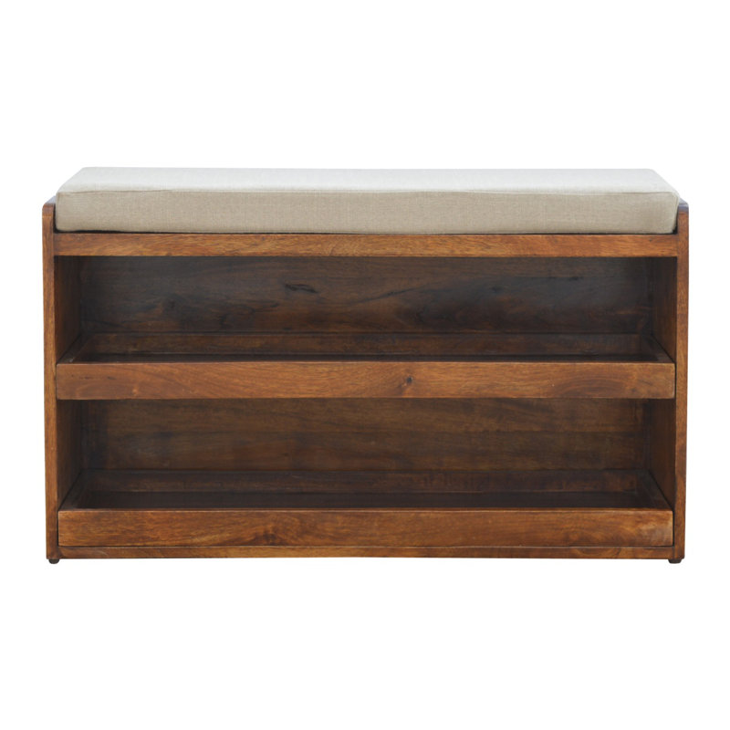 10 Pair Solid Wood Shoe Storage Bench