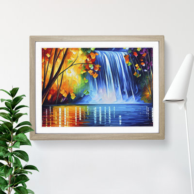 Glimmering River Waterfall Vol.1 - Framed Print