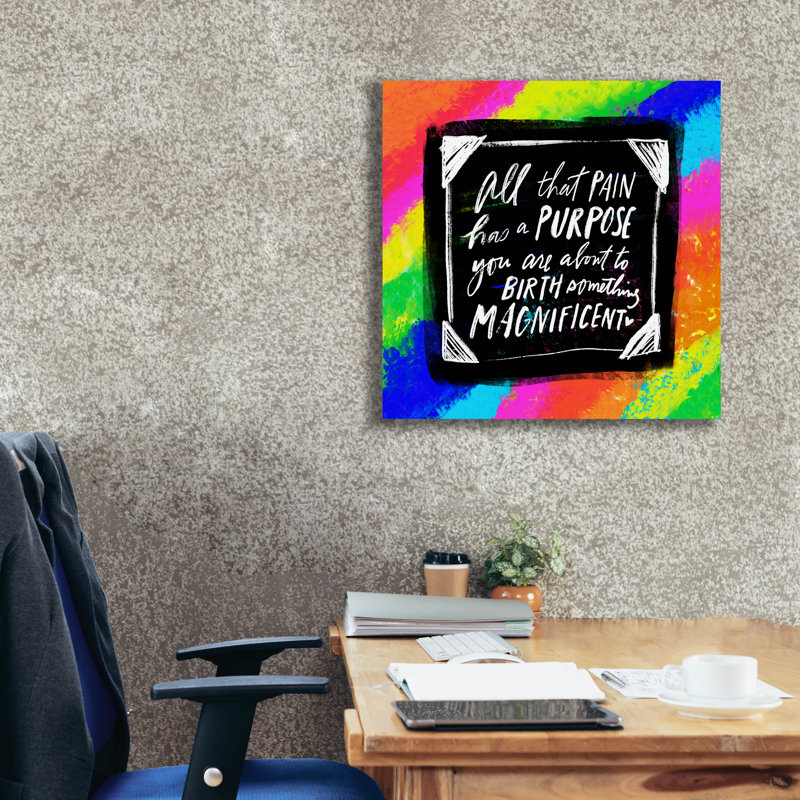 «Epur Graffiti» «Pain Purpose» par Elizabeth Caldwell, art mural sur toile, H 26 po x l 26 po
