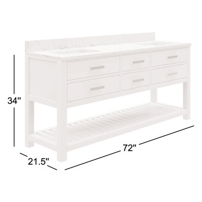 Cronin 72 " Pine Double Bathroom Vanity