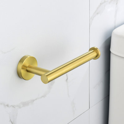5 Piece Towel Rack For Wall Mount - Modern Brushed Gold Design Aluminium, Corrosion For Various Rooms Easy Installation Bathroom Made Of Aluminium Rust Multiple Simple
