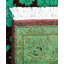 Overdyed Hand-Knotted Wool Modern-Contemporary Green Area Rug 3' 2" x 5' 4"