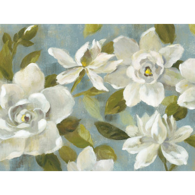 Gardenias sur ardoise - reproduction sur toile