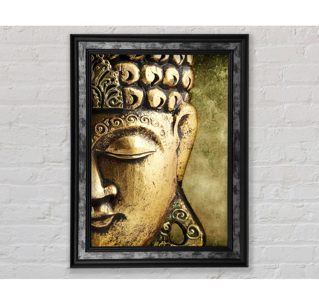 Goldener Buddha Gerahmter Druck