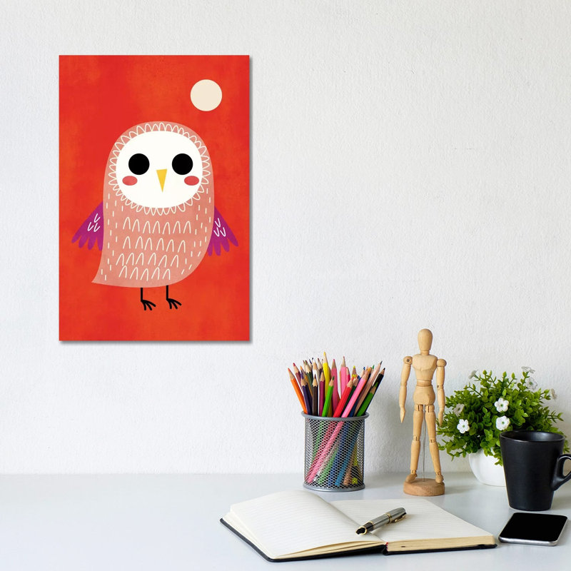 Little Owl by Kubistika - Wrapped Canvas Gallery-Wrapped Canvas Giclée, 20.32 cm H x 30.48 cm W