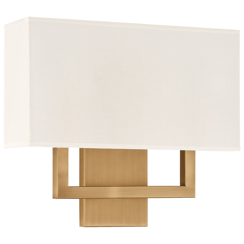 Steel Armed Sconce, Antique Brushed Brass