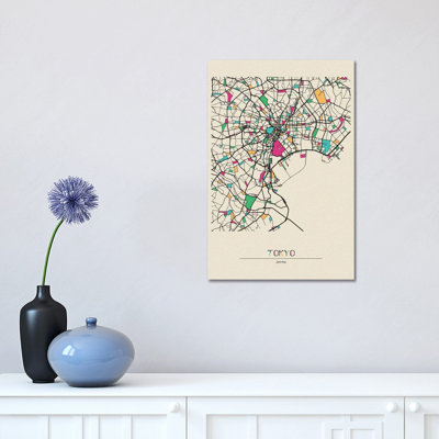 " Tokyo, Japan Map " by Ayse Deniz Akerman