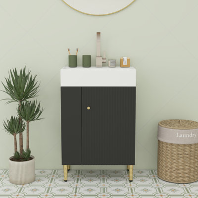 Meuble-lavabo en bois 21,6 po