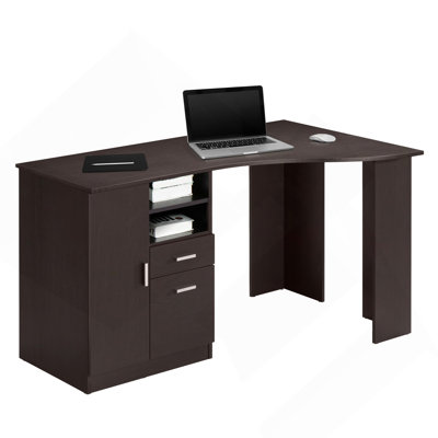 Bureau classique avec rangement, espresso