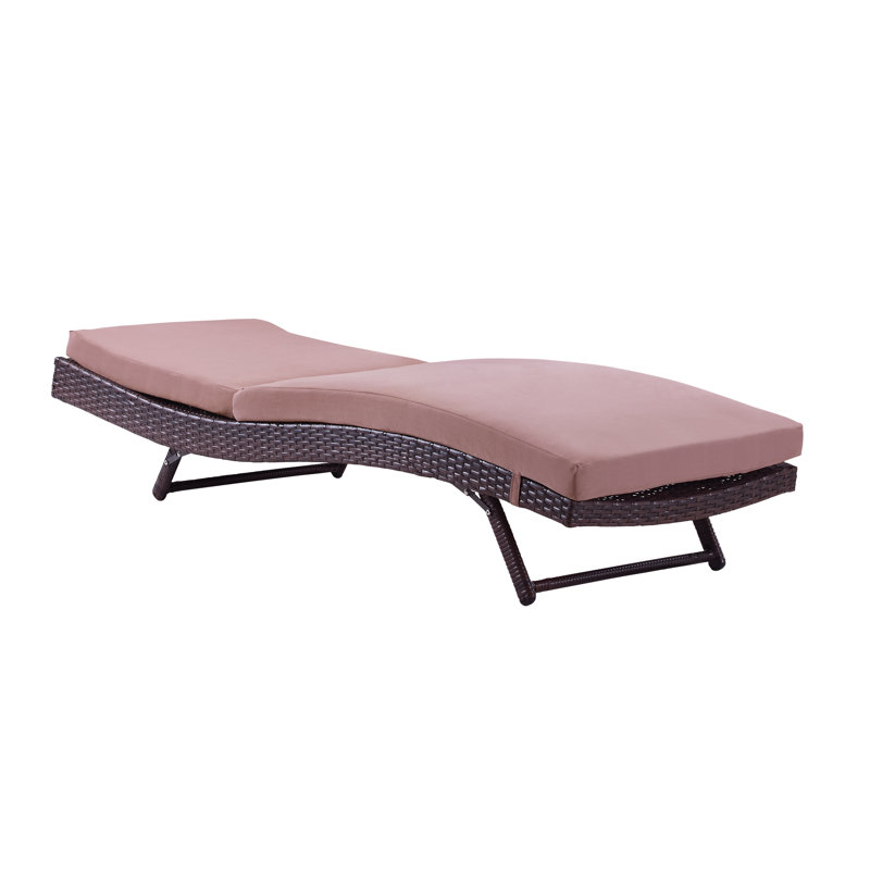 Chaise longue inclinable avec coussin Prudence, Le sable