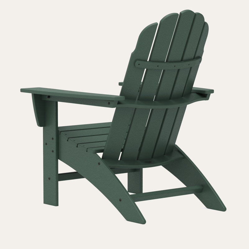 POLYWOOD Vineyard Curveback Resin Adirondack Chair, Green