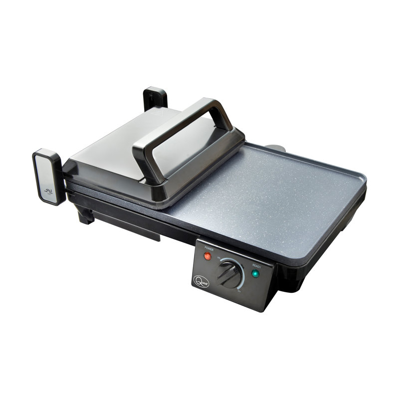 Quest 0cm Smokeless Non Stick Electric Grill & Panini Press with Lid