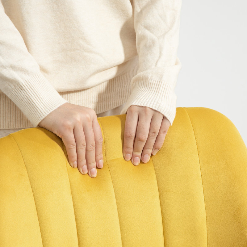 Fauteuil de bureau pivotant sans accoudoirs,, Jaune
