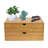 Bamboo Desk Organizer Tabletop Storage Box with 2 Drawers