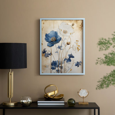 Série FLORAL LXV - reproduction encadrée de qualité supérieure - prête à être accrochée - aucun clou requis