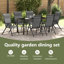 7 Piece Garden Dining Set Poly Rattan-1742546650