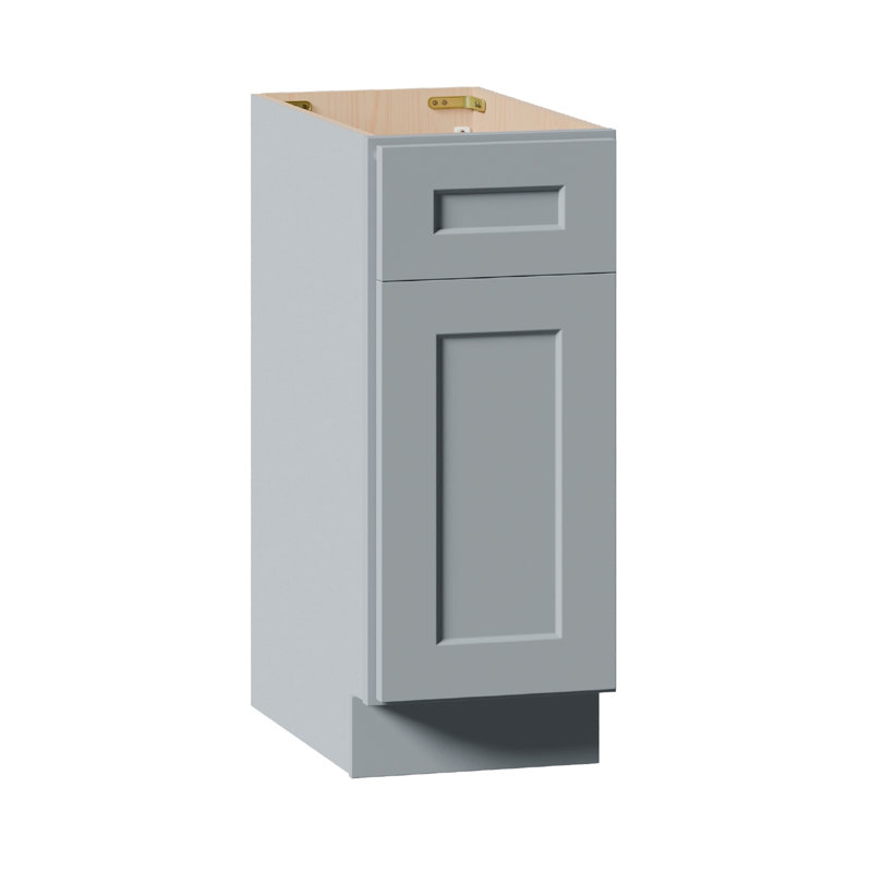 Armoire de base 15 po Shaker avec porte à fermeture en douceur, tiroir, unité en bois massif peu encombrante avec tablette réglable pour la cuisine, la salle de bain, la buanderie, le garage (l 15 po x P 24 po x H 34,5 po)