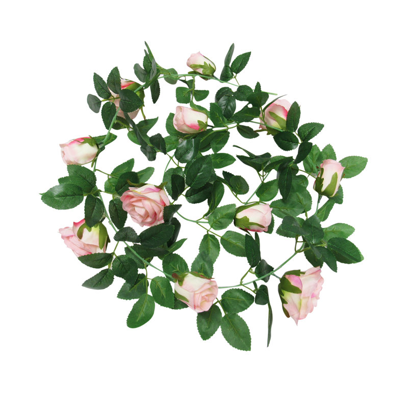 72'' in. Faux Rose Garland, Blush Pink