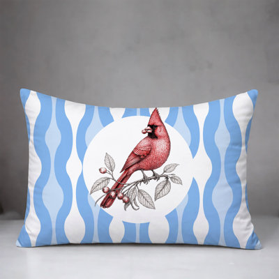 Red Cardinal Indoor/Outdoor Reversible Pillow