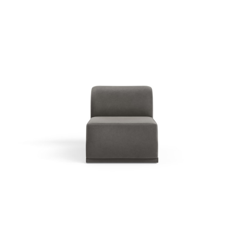 Velvet Accent Chair, Dark Grey 