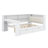 Wood Platform Bed With Storage Shelves, Drawers, Charging Station, LED, Desk And Upholstered Headboard-492922836-492922839