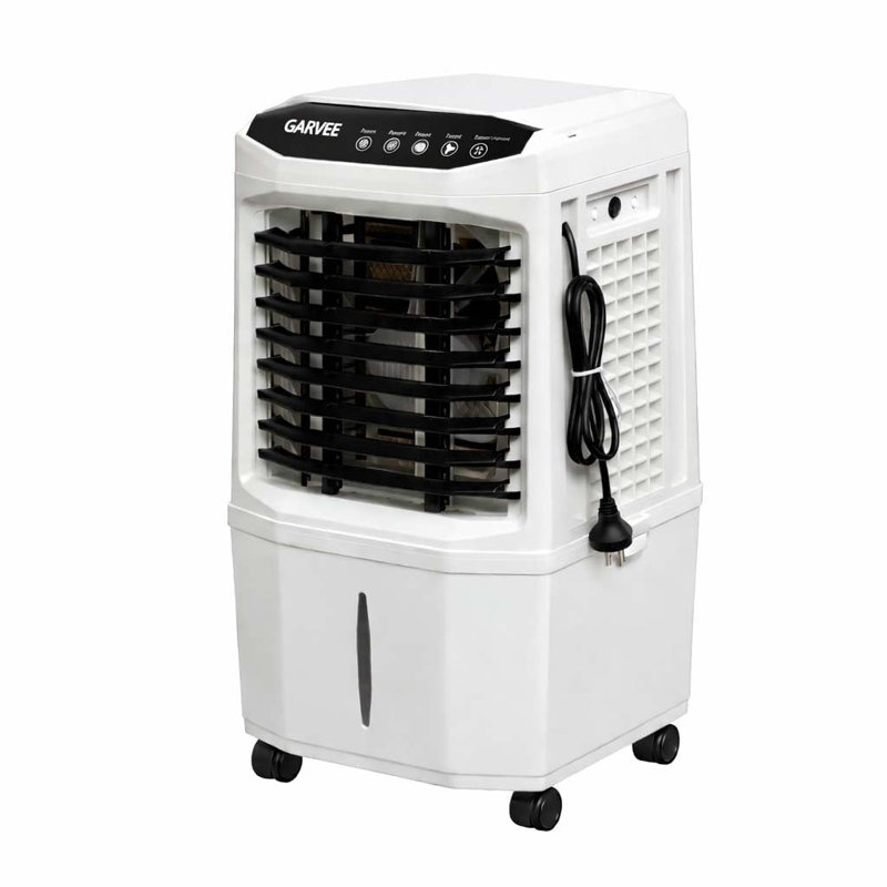 Ventilateur portatif à évaporation avec télécommande, minuterie 2/4 / 8H, 3 vitesses, modes à double brume, réservoir de 1 600 ml, débit d'air réglable de 60 ° et veilleuse, pour chambre, dortoir