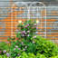 Paquet de 2, ensemble de support pour plantes grimpantes 86,7 po x 19,7 po, en treillis de jardin extérieur en métal 86,7 po x 19,7 po
