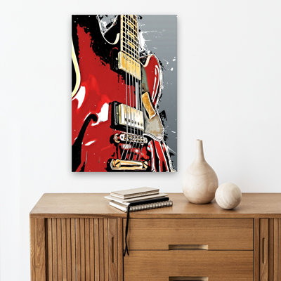 Vibrant Red Electric Abstract Contemporary Wall Art