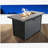 Smoked Glass Metal Rectangular Fire Pit-1206851565