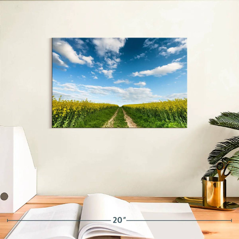 Chemin de champ de fleurs d'Alvord, H 8 po x l 12 po