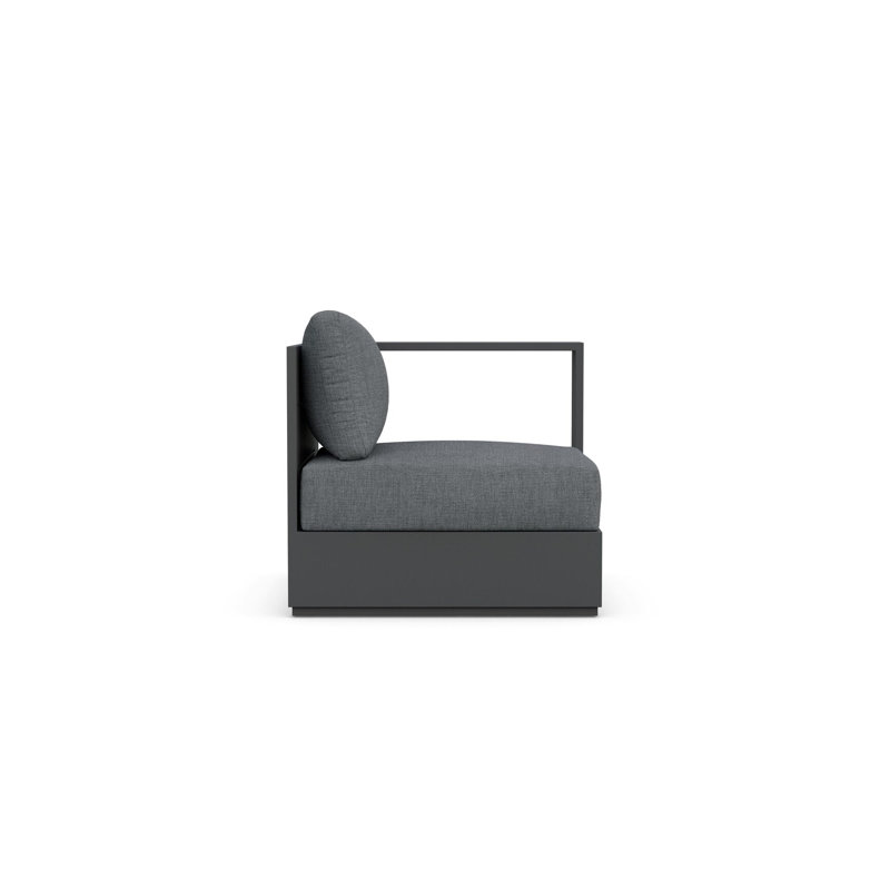 Sydney Left Arm Chair Charcoal + Slate Cushion, Slate, Charcoal