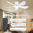 32/36/46/52" Flush Mount Low Profile Ceiling Fan With Light And Remote/app Control-1851593786-1851593767