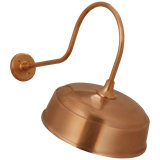 Thomas O'Brien, "Academy 26" Angled Flynn Barn Light in Soft Copper with 12.5" Rockhouse Shade