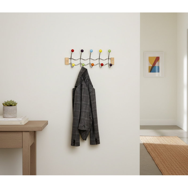 Metal Wall 10 - Hook Wall Mounted Coat Rack