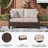 Drakes Beach Outdoor Loveseat With Cushion