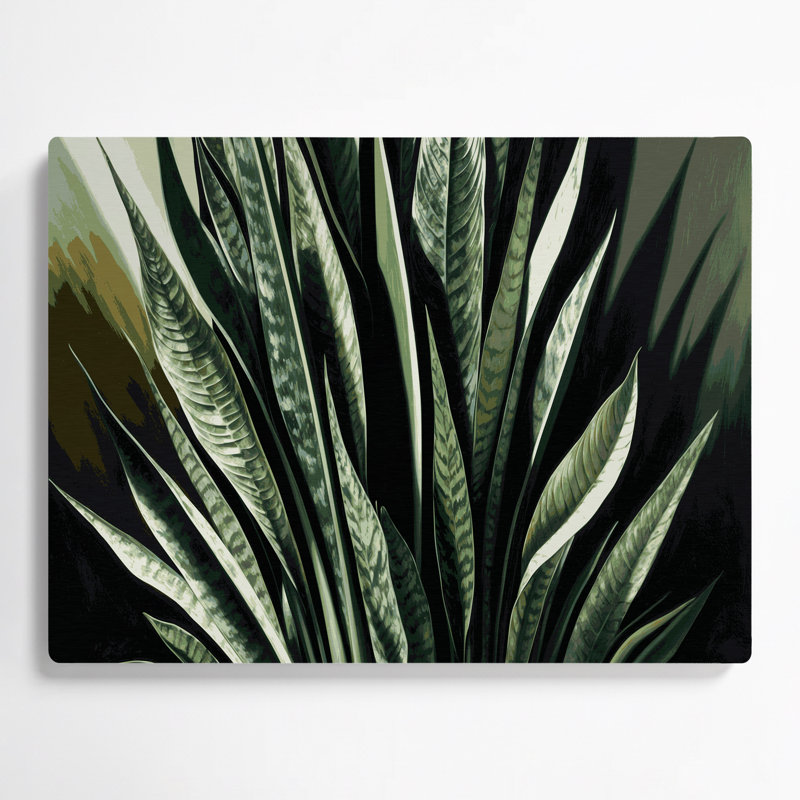 Art mural en métal Botanical Snake Plant, H 16 po x l 20 po