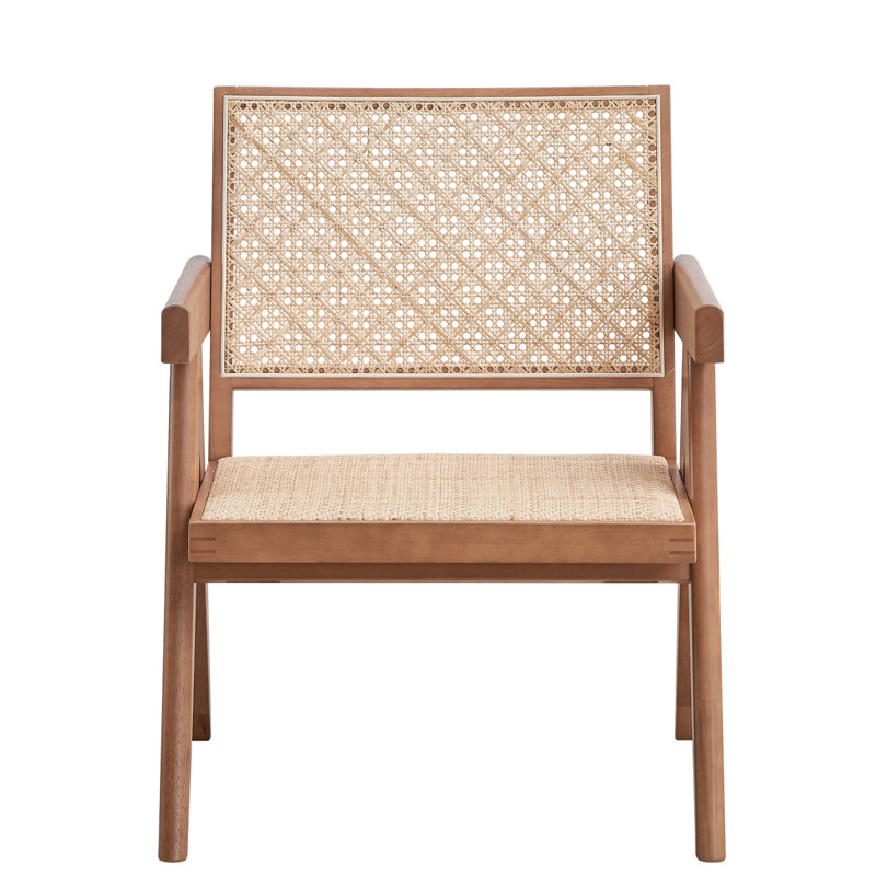 Fauteuil d'appoint beige et naturel