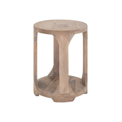 Table de chevet ronde à 1 tablette
