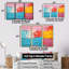 «Miami Summer Celebration», ensemble d'art mural abstrait-319881754-319881760