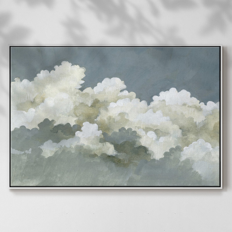 Big Clouds III, reproduction d'art sur toile, H 17 po x l 25 po x P 2 po, Toile encadrée flottée blanche