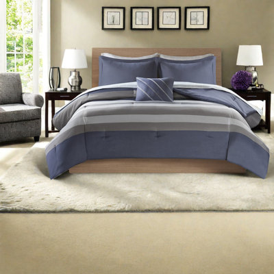 Casual Striped Bedding Sets For Cozy Bedrooms, Polyester Comforter With Matching Sheets