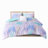 Full/Queen Watercolor Tie Dye Printed Comforter Set with Throw Pillow-135968865