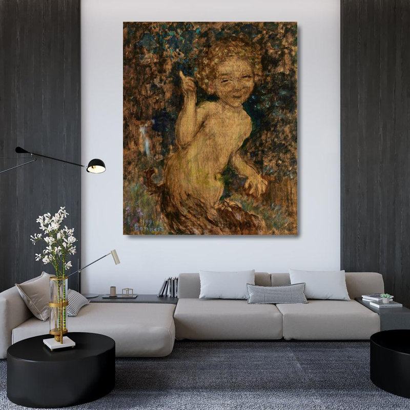 «The Faun» par Pierre Bonnard - Art mural sur toile tendue avec châssis, H 48 po x l 33 po