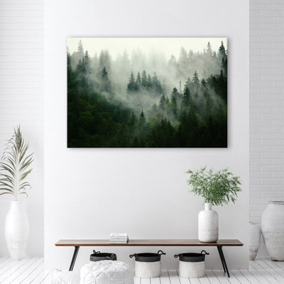 Forest In The Fog - Wrapped Canvas Print