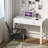 Farmhouse Desk With USB Charging Ports And Power Outlets, 39" Computer Desk With Drawers, Small Study Writing Table With Stable X Frame For Home Office-1436051887