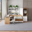 104.9" Multi-Functional Storage Bed Platform Bed with Desk & Wardrobe - Full Size-654255608