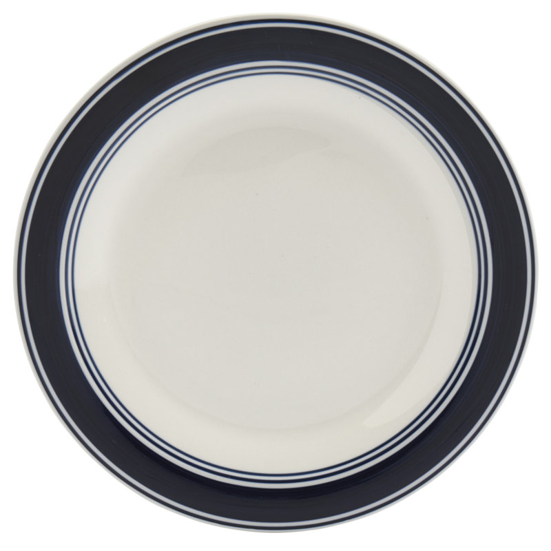 Elegant White and Blue Porcelain Dinnerware Set for 4