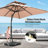 Synn 131'' x 131'' Rectangular Cantilever Umbrella with Crank Lift , Counter Weights Included